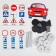 Set "Traffic Signs with Road Signs"