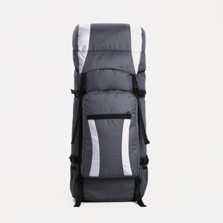 Tourist backpack, TAIF, 80 l, cord department, outer pocket, 2 side nets, gray color gray