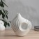 VAZA Ceramics Table "Picasso" (manual painting) strips hole, 23x20 cm, black and white 10455