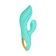 Vibrator with double stimulation Eromantica Vivian, 20 cm, silicone, mint color
