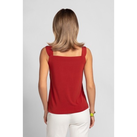 Female blouse, size 48, Terracotta color-1