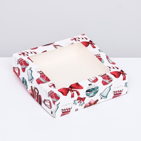 Folding box with a “gift” window, 15 x 15 x 4 cm-1