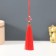 Textile suspension, plastic "Knot of happiness and infinity" red 0.7x1x9.5 cm