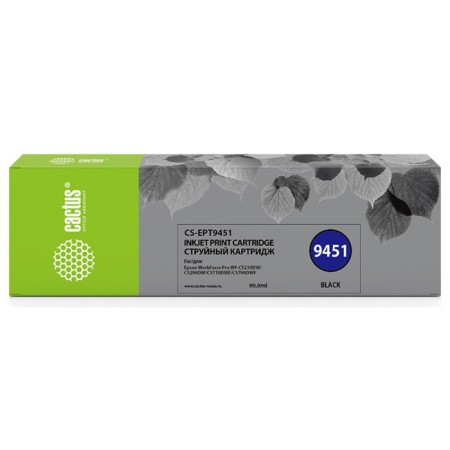 Inkjet cartridge CACTUS CS-Ed9451 T9451, for Epson WF-C5290DW/C5790DW, 90 ml, black color