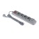 Unieel Lux network filter, 4 outlets, USB 2.1 A, 3 m, 10 A, 2500 W, PVS 3x0.75, S/K, Gray