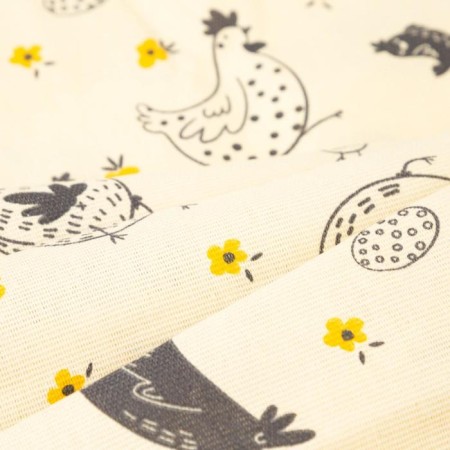 Easter tablecloth, shares of CHICKEN FARM 220x144 cm, 100% cotton, 164 g/m2-10