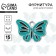 Furniture for jewelry "Butterfly", metal, 2 x 1.4 cm, 15 pcs