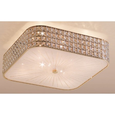 Portal chandelier 8x60W E14 gold 51x51x15 cm