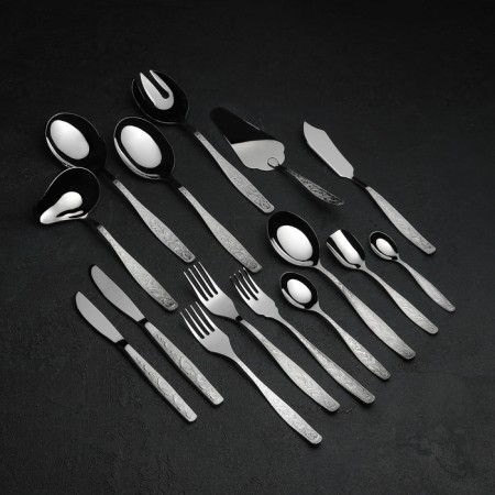 Set of dining room "Uralochka", 60 items, thickness 2 mm, decorative box, silver color-1