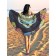 Pareo and beach rug "Mysterious tiger in the tropics", D = 150 cm