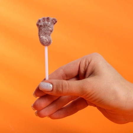 Caramel on the stick "Merry scare. Heel" with sour powder, 10 g-4