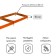 Glocked bed, 295 × 100 × 15 cm, orange, Greengo