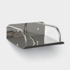 Wall soap dish, 14.5 × 11.5 × 5 cm, steel