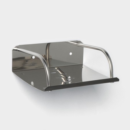 Wall soap dish, 14.5 × 11.5 × 5 cm, steel