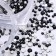 Rhinestones for decor, round, multi -size, black color