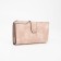Women's wallet on the button, beige color