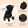Stroller walking children's maxima (indigo), removable bumper, black color