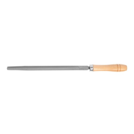 Tundra file, trihedral, steel U10, wooden handle, No. 2, 200 mm-1