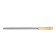 Tundra file, trihedral, steel U10, wooden handle, No. 2, 200 mm
