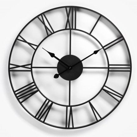 Watching clock, series: loft, smooth move, d-45 cm, black