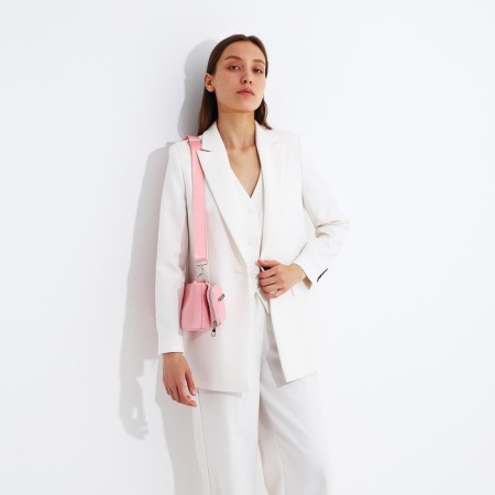 Bag Cross-Bodi with a zipper, pink color-9