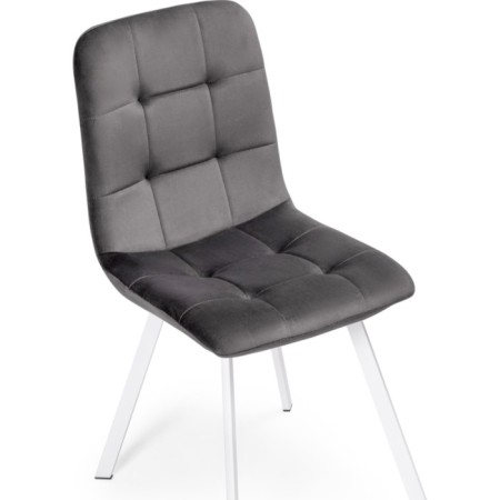 Stool on the BRUK Metal Metal Carcass/velor, white/dark gray 44x53.5x87.5 cm-4