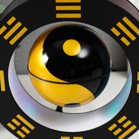 Levitative souvenir Light "Yin-Yang in a circle" Black ball d = 8.5 cm 22x8.5x22 cm-4