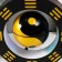 Levitative souvenir Light "Yin-Yang in a circle" Black ball d = 8.5 cm 22x8.5x22 cm