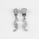 Automatic castle for lightning "Tractor", No. 5, decorative, 10 pcs, Nickel color