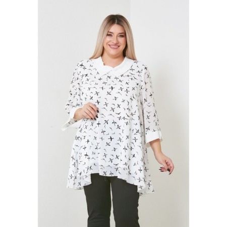 Women's tunic, size 58, white color-1