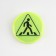 The reflective icon "Pedestrian crossing", d = 3 cm, yellow color