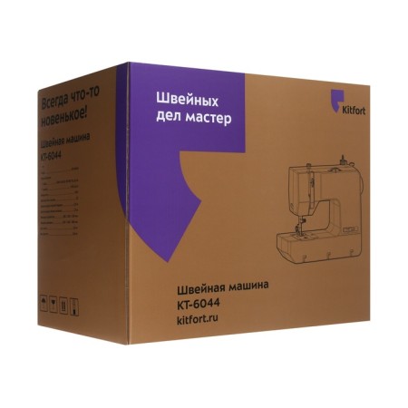 Sewing machine KitFort KT-6044, 9 W, 12 operations, semi-automatic, white-hourly-13