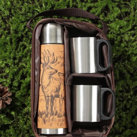 Set "Russian Hunt", thermos 500 ml, mug 2 pcs-8