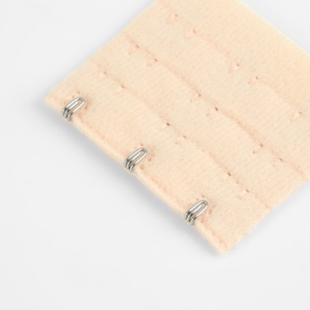 Flasp-upsurger for a bra, 3 rows 3 hooks, 5 × 5.5 cm, beige color-2