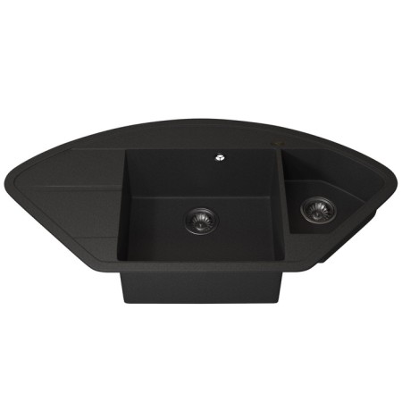 Quartz-quartz kitchen up-up-quartz UPD-06, angular two-section, color 04 black-3