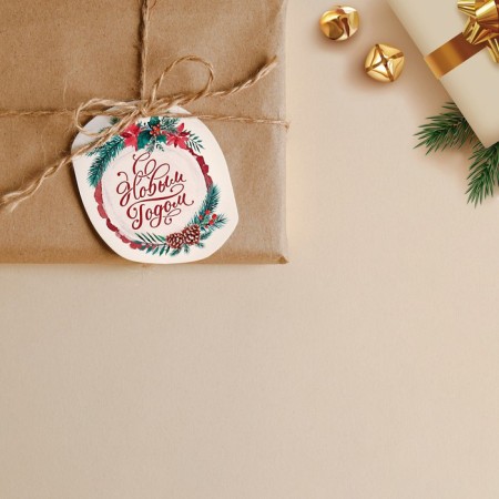 Schildik decorative for the gift "Winter Tale", 6.5 x 7.6 cm, New Year-2