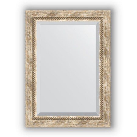 Mirror with fatset in the baguette frame - Provence with weaving 70 mm, 53 x 73 cm, EvoForm