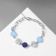 Bracelet "Night" with pearls, colored in silver, l = 16 cm