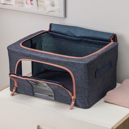 Cofr for storing things "Monet", 39 × 29 × 20 cm, blue color-2