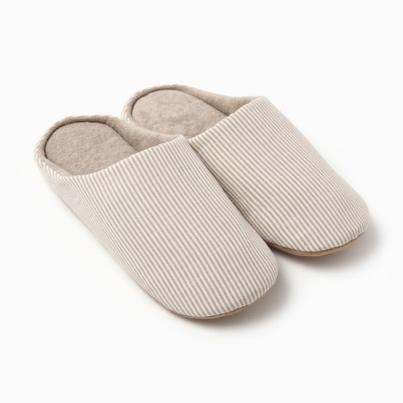 Male slippers, eco size 44-45, beige strip-10