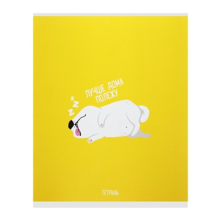Notebook of 48 sheets in Calligrata's “It is good to be a dog”, cover coated cardboard, offset block, mix-6