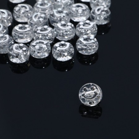 Acrylic bead "Smile", 0.9 × 0.4 cm, set 10 g, silver color-1