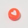 Acrylic bead "heart", 7 × 4 mm, set 10 g, white-red color