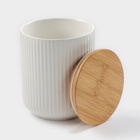 Porcelain Bank for bulk products Bellatenero, 600 ml, d = 10 cm, white color-1
