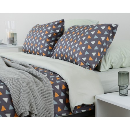 Triangles set, duvetel 150x200 cm, pillowcase 50x70 cm - 2 pcs-1
