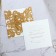 Wedding invitation "Carved" (gold color), 16 x 16 cm