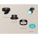 A set of a swing overflower lamp with composite crystal Ambrella Light, Techno, XM8102043, Black Cherre