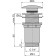The bottom valve for the Alcaplast a395, Click/Clack 5/4 sink, without overflow