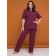 Female trousers, size 5xl, burgundy color