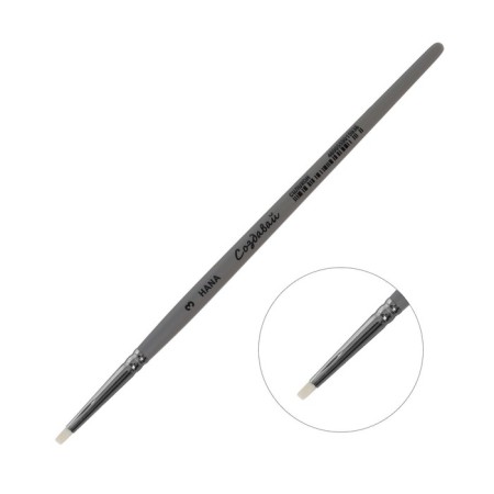 Silicon Brush "Flat", Hana Create No. 3 (exhibition length 5 mm), short dull handle